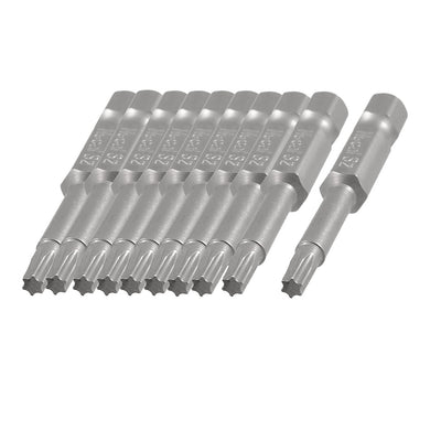 Harfington 10 Pcs 1/4" x 50mm x 4.5mm x 3mm T15 Magnetic Torx Screwdriver Bits