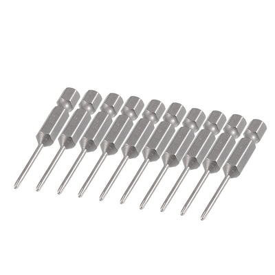 Harfington 10 Pcs 1/4" Hex 50mm Length 1.6mm Phillips PH00 Magnetic Screwdriver Bits
