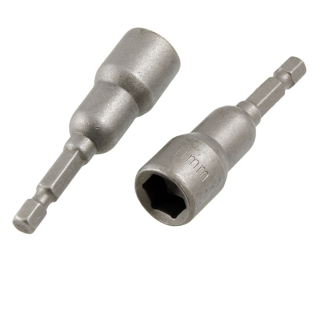 Harfington 1/4" Shank 11mm Hex Socket Spanner Nut Setter Driver Bit x 5 Non-magnetic