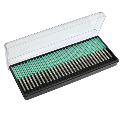 Harfington 30 Pcs 2.5mm Cylindrical Nose Grinding Diamond Mounted Point
