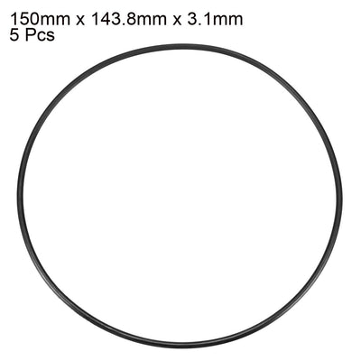 Harfington Nitrile Rubber O-Rings Metric Buna-N Sealing Gasket Pack of 5