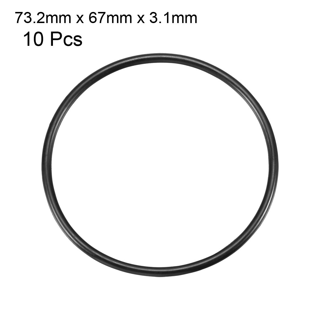 Harfington Nitrile Rubber O-Rings Metric Buna-N Sealing Gasket, Pack of 10