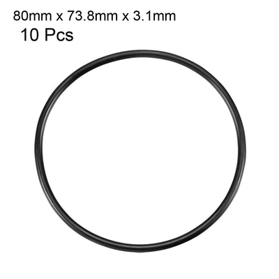 Harfington Nitrile Rubber O-Rings Metric Buna-N Sealing Gasket, Pack of 10