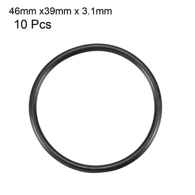 Harfington Nitrile Rubber O-Rings Metric Buna-N Sealing Gasket, Pack of 10