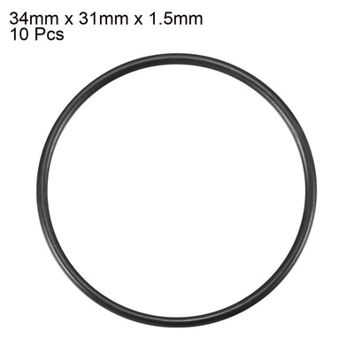 Harfington Nitrile Rubber O-Rings, Metric Buna-N Sealing Gasket, Pack of 10