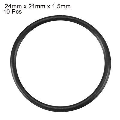 Harfington Nitrile Rubber O-Rings Metric Buna-N Sealing Gasket 10Pcs