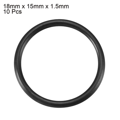 Harfington Nitrile Rubber O-Rings Metric Buna-N Sealing Gasket 10Pcs