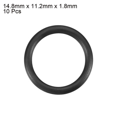 Harfington Nitrile Rubber O-Rings Metric Buna-N Sealing Gasket 10Pcs