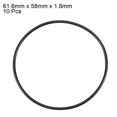 Harfington Nitrile Rubber O-Rings Metric Buna-N Sealing Gasket 10Pcs