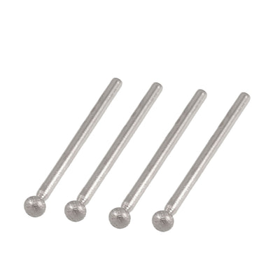 Harfington 4 Pcs 5mm Ball Nose 3mm Shank Diamond Mounted Point Grinding Bits