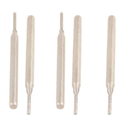 Harfington 5 Pcs 3mm Shank 1mm Dia Cylindrical Tip Diamond Mounted Points