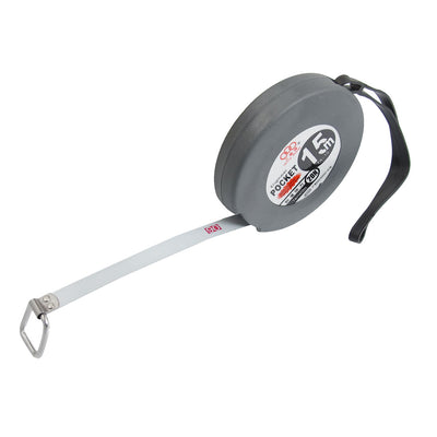 Harfington 0-15M Scale Single Side White Polyester Painted Tape Measure w Case