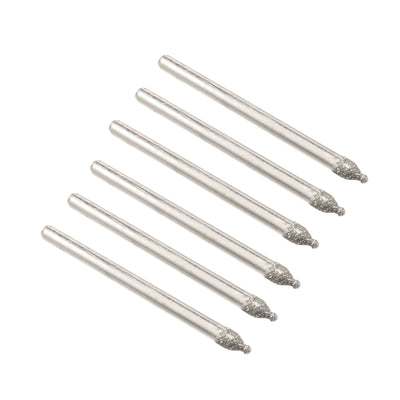 Harfington 30 Pcs 3mm Shank 1.5mm Dia Round Ball Point Grinding Diamond Point Bits