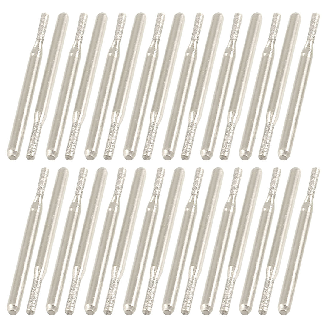 Harfington 30 Pcs 2mm Cylindrical Head 3mm Shank Grinding Diamond Point Bits