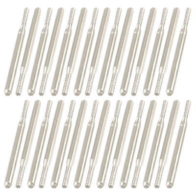 Harfington 30 Pcs 2mm Cylindrical Head 3mm Shank Grinding Diamond Point Bits