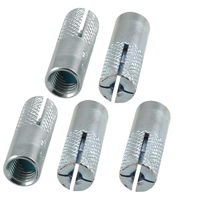Harfington 25mm Long Metal M6 Threaded Expansion Bolt Sleeve Anchors Tool 5 Pcs