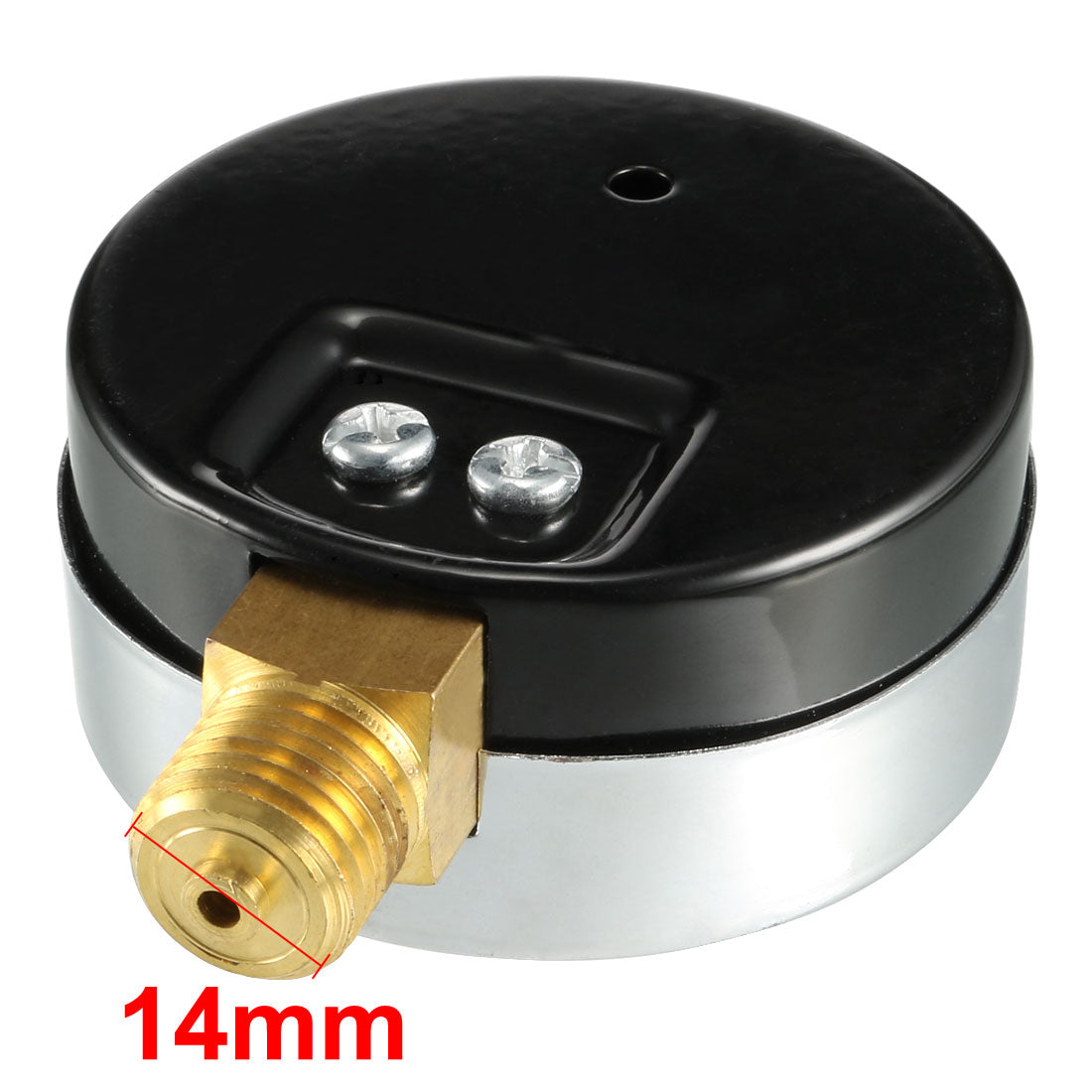 Harfington 0-0.25MPa 14mm Thread Metal Shell Pneumatic Acetylene Pressure Gauge