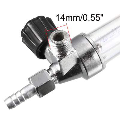 Harfington 14mm Thread 1-25 L/min CO2 Water Liquid Flow Flowmeter