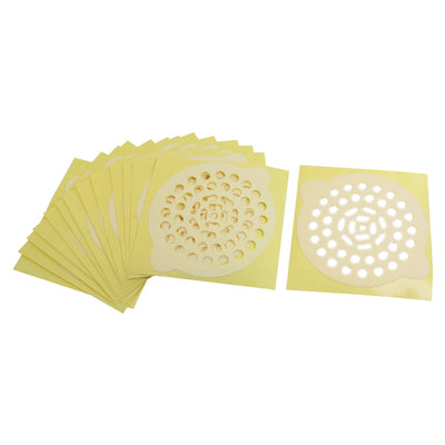Harfington 15 Pcs Kitchen Bathroom Adhesive Drain Hair Catching Sheet 3.9"