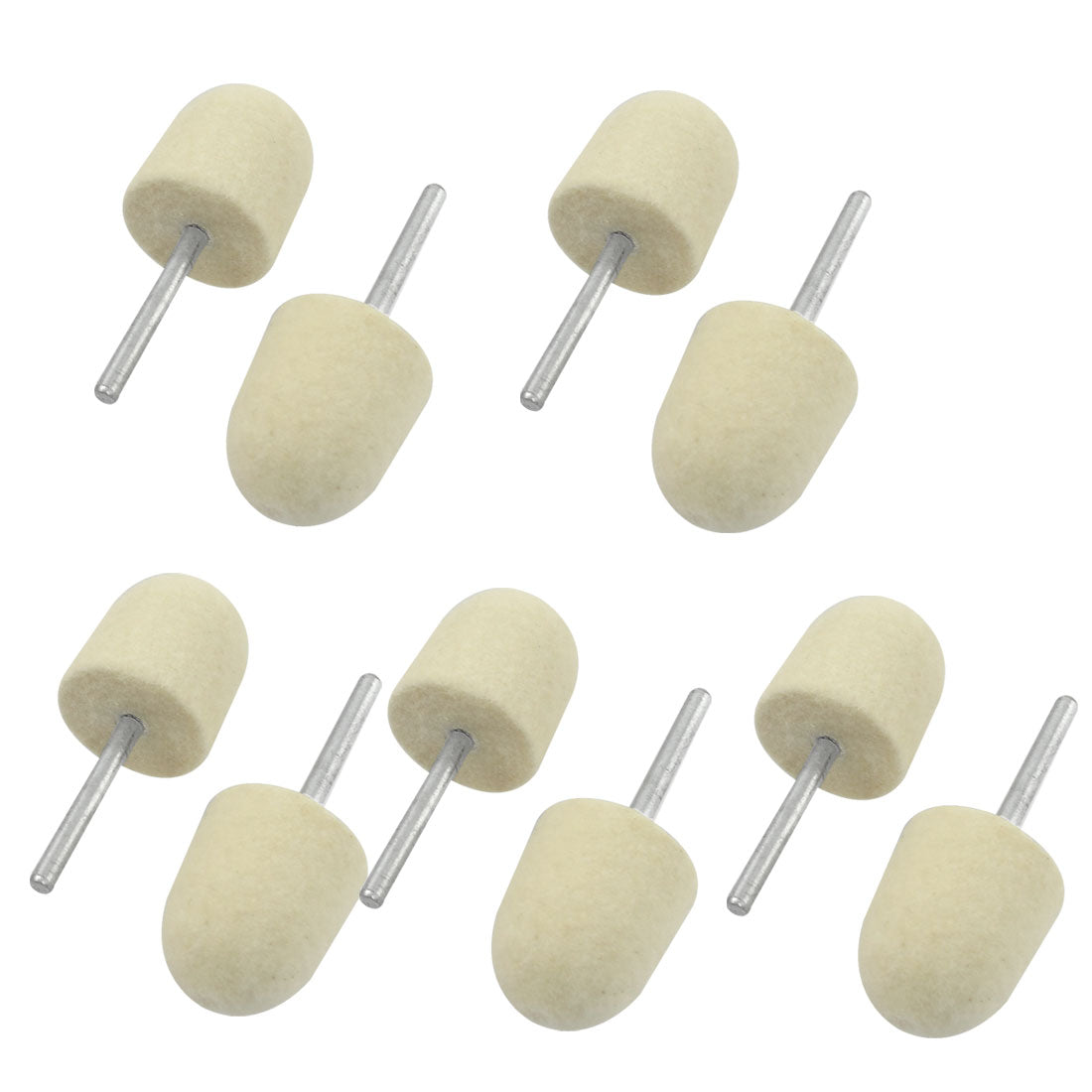 Harfington 10 Pcs 3mm Shank 18mm Diameter Pointed Conical  Felts Buffing Tool