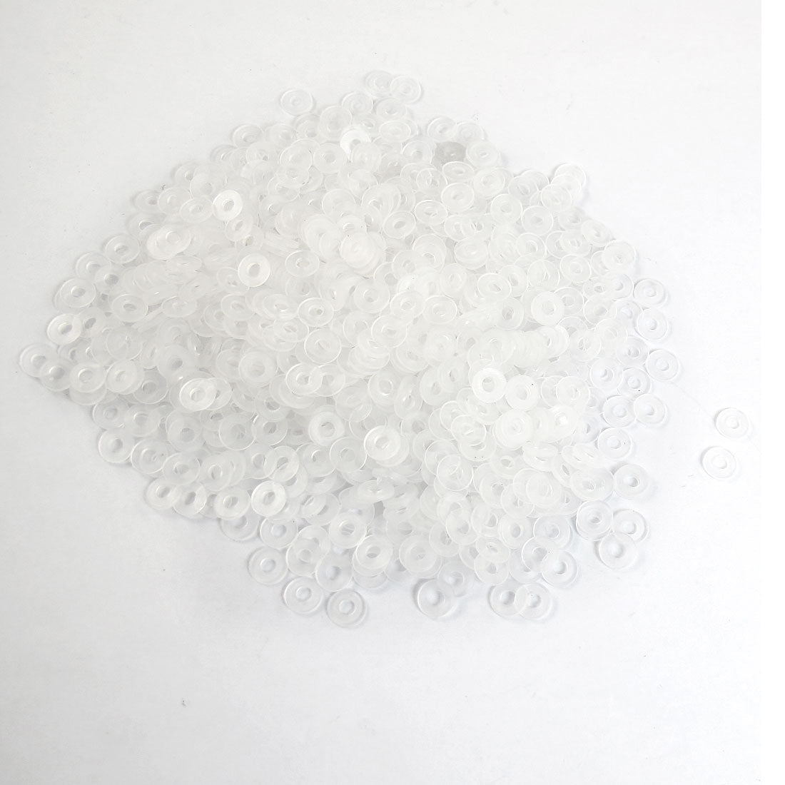 Harfington 3mm x 7mm x 1mm Flat Insulating Plastic Washers White 1000 Pcs