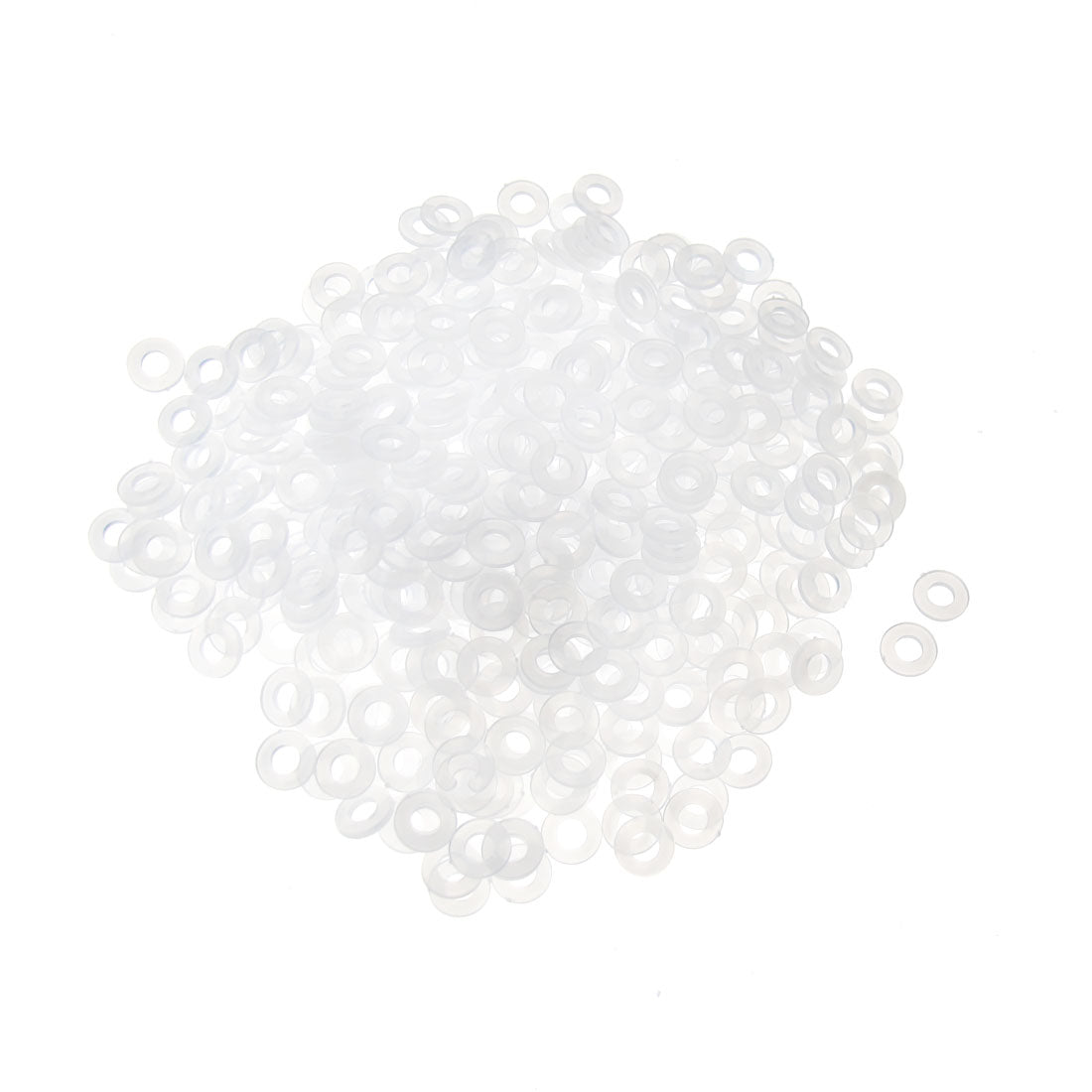 Harfington 500 Pcs Motherboard Flat Nylon Washers White 8mm x 4mm x 1mm