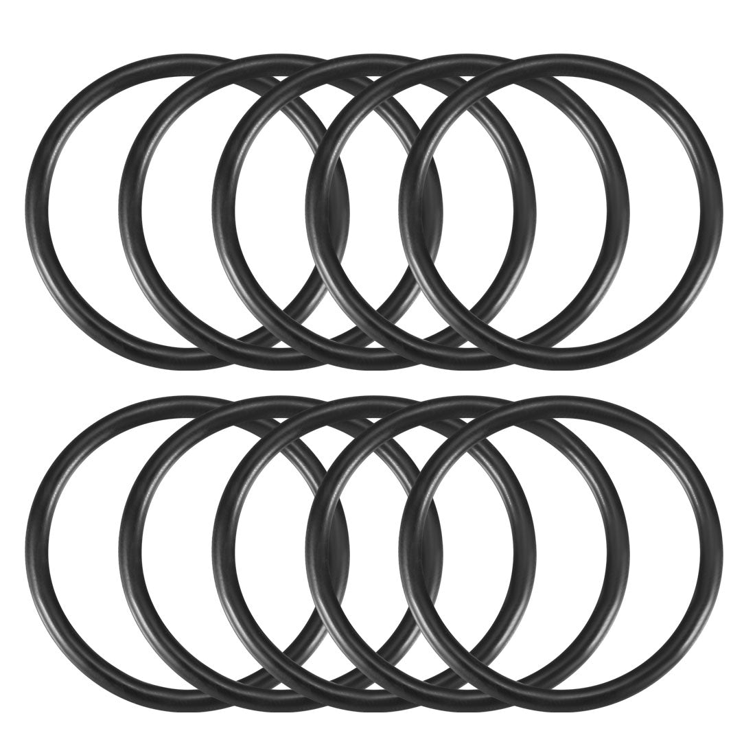 Harfington Nitrile Rubber O-Rings, Metric Buna-N Sealing Gasket Black 10Pcs