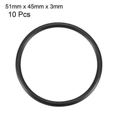 Harfington Nitrile Rubber O-Rings, Metric Buna-N Sealing Gasket Black 10Pcs