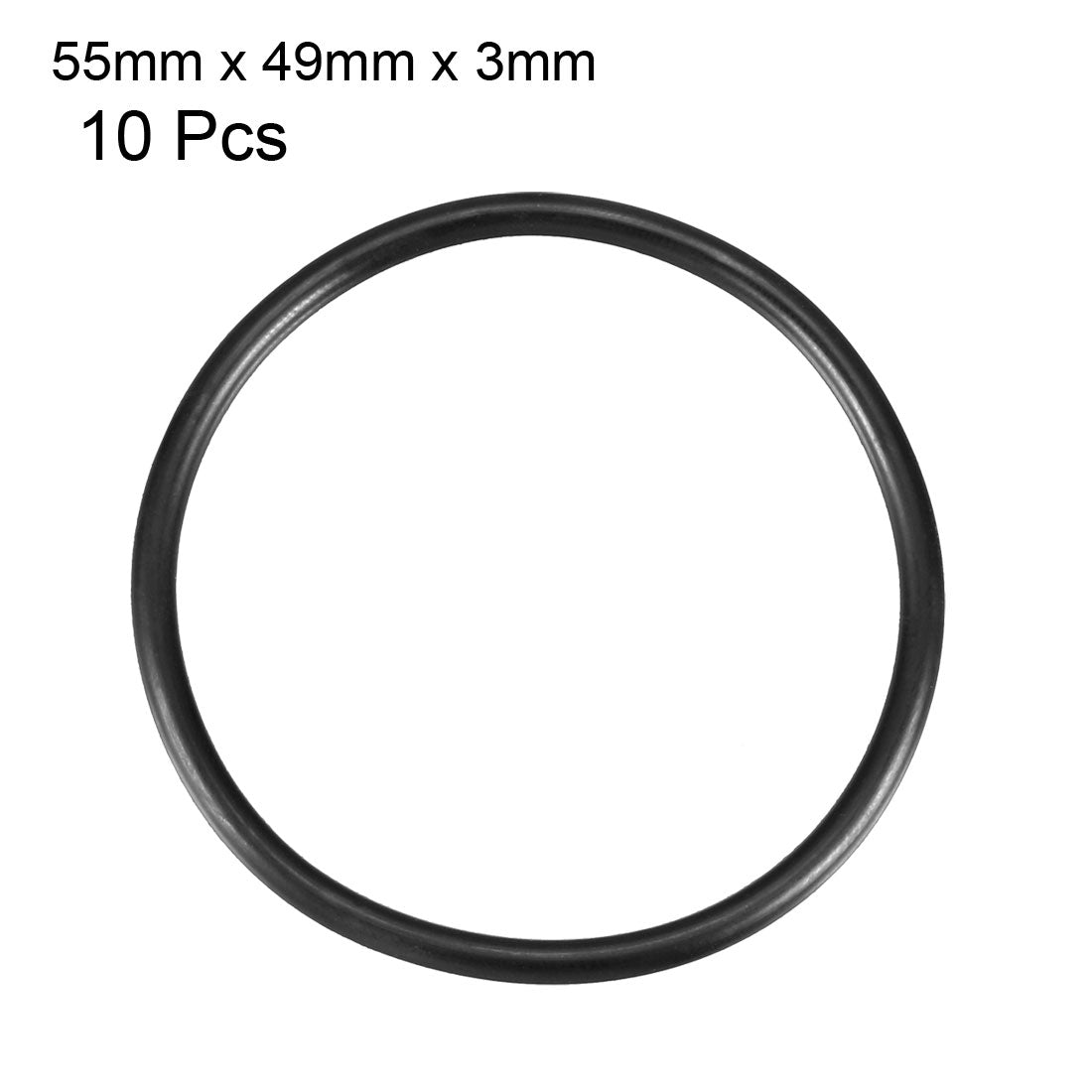 Harfington Nitrile Rubber O-Rings, Metric Buna-N Sealing Gasket Black 10Pcs