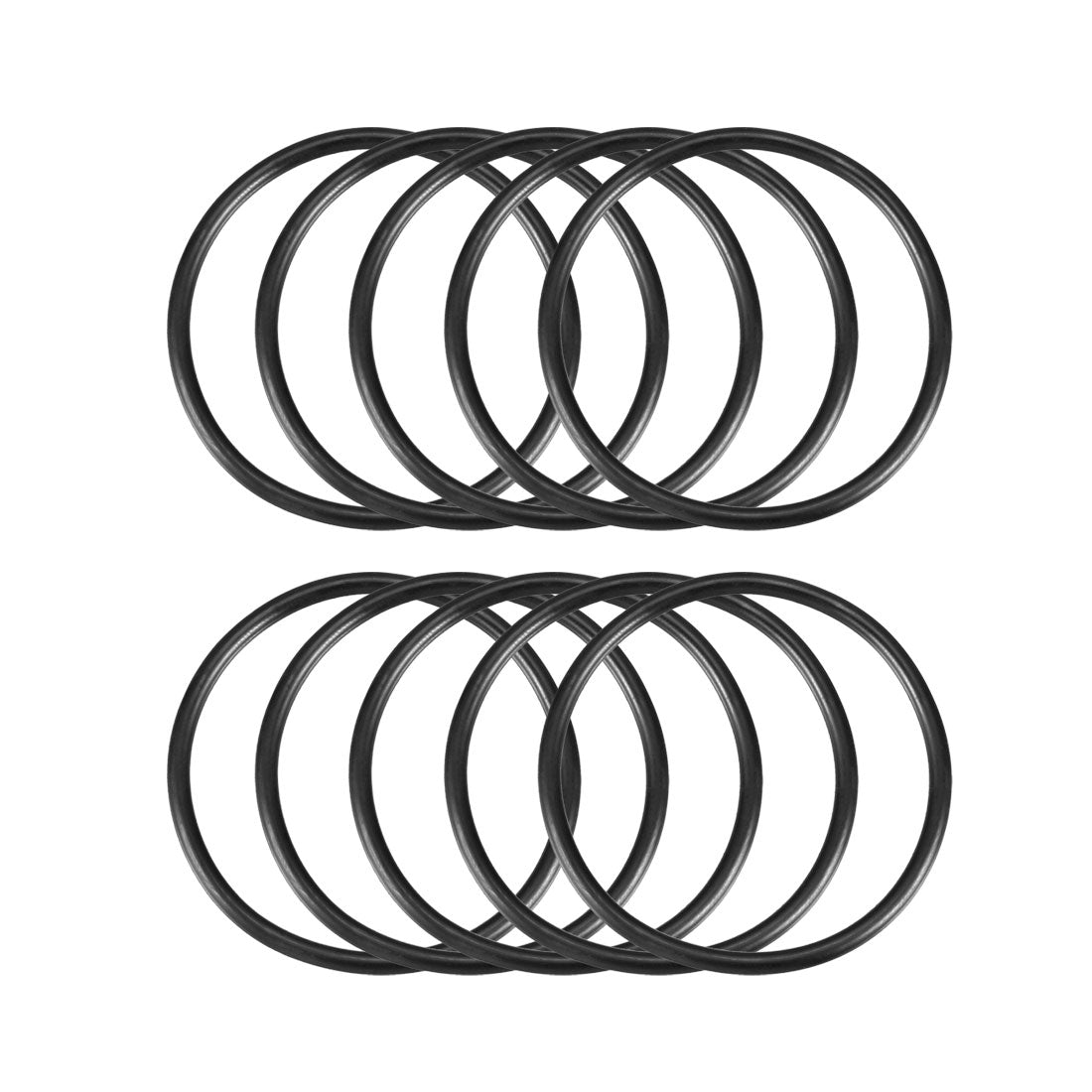 Harfington Nitrile Rubber O-Rings, Metric Buna-N Sealing Gasket Black 10Pcs
