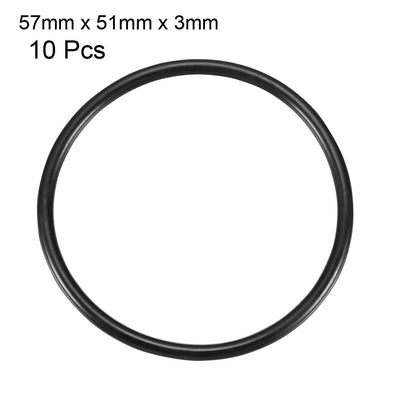 Harfington Nitrile Rubber O-Rings, Metric Buna-N Sealing Gasket Black 10Pcs