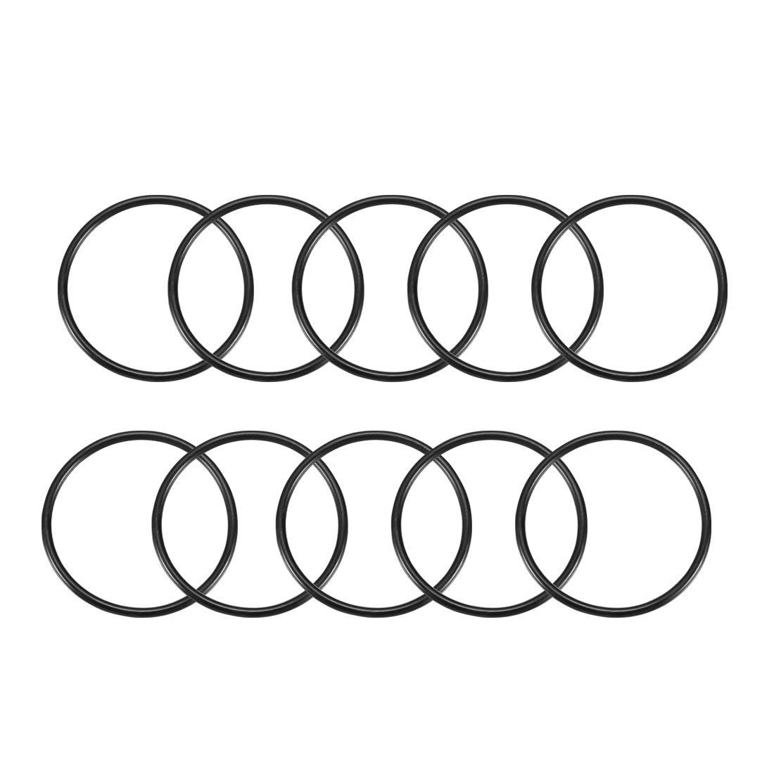 Harfington Nitrile Rubber O-Rings, Metric Buna-N Sealing Gasket Black 10Pcs