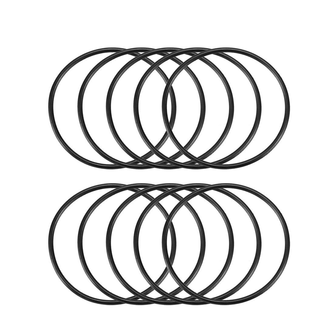 Harfington Nitrile Rubber O-Rings, Metric Buna-N Sealing Gasket Black 10Pcs