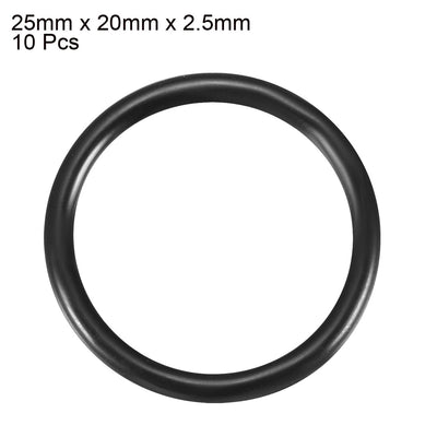 Harfington Nitrile Rubber O-Rings, Metric Buna-N Sealing Gasket Black 10Pcs