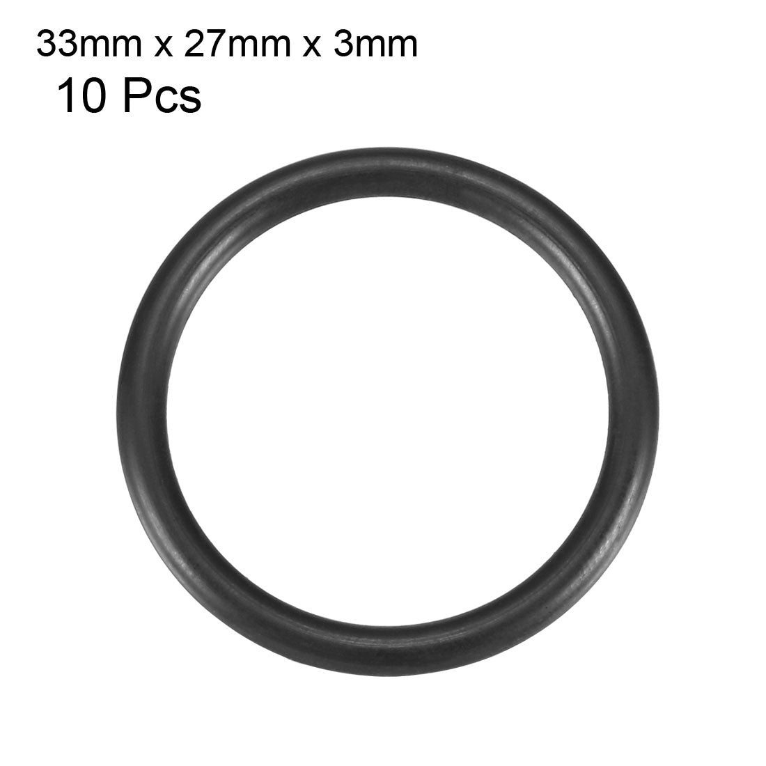 Harfington Nitrile Rubber O-Rings, Metric Buna-N Sealing Gasket Black 10Pcs