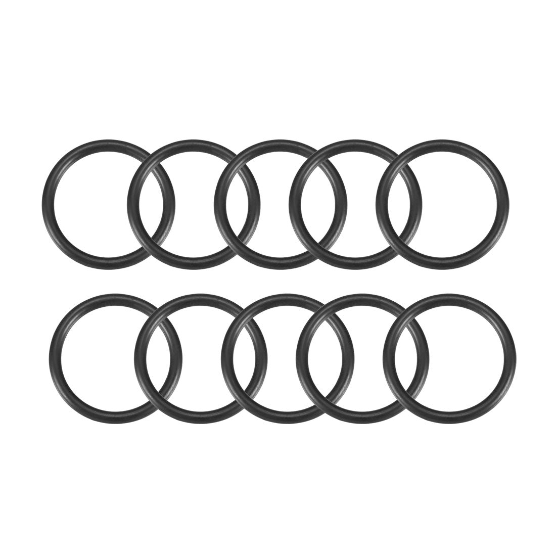 Harfington Nitrile Rubber O-Rings, Metric Buna-N Sealing Gasket Black 10Pcs