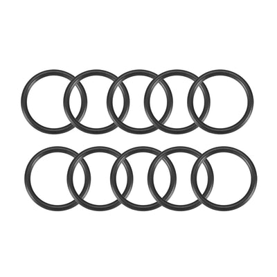 Harfington Nitrile Rubber O-Rings, Metric Buna-N Sealing Gasket Black 10Pcs