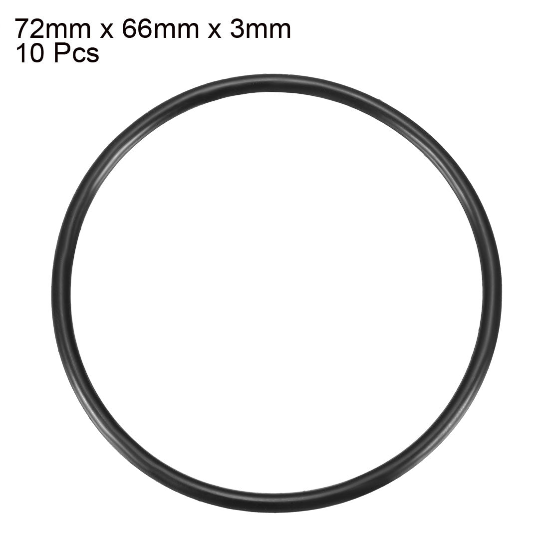 Harfington Nitrile Rubber O-Rings, Metric Buna-N Sealing Gasket Black 10Pcs