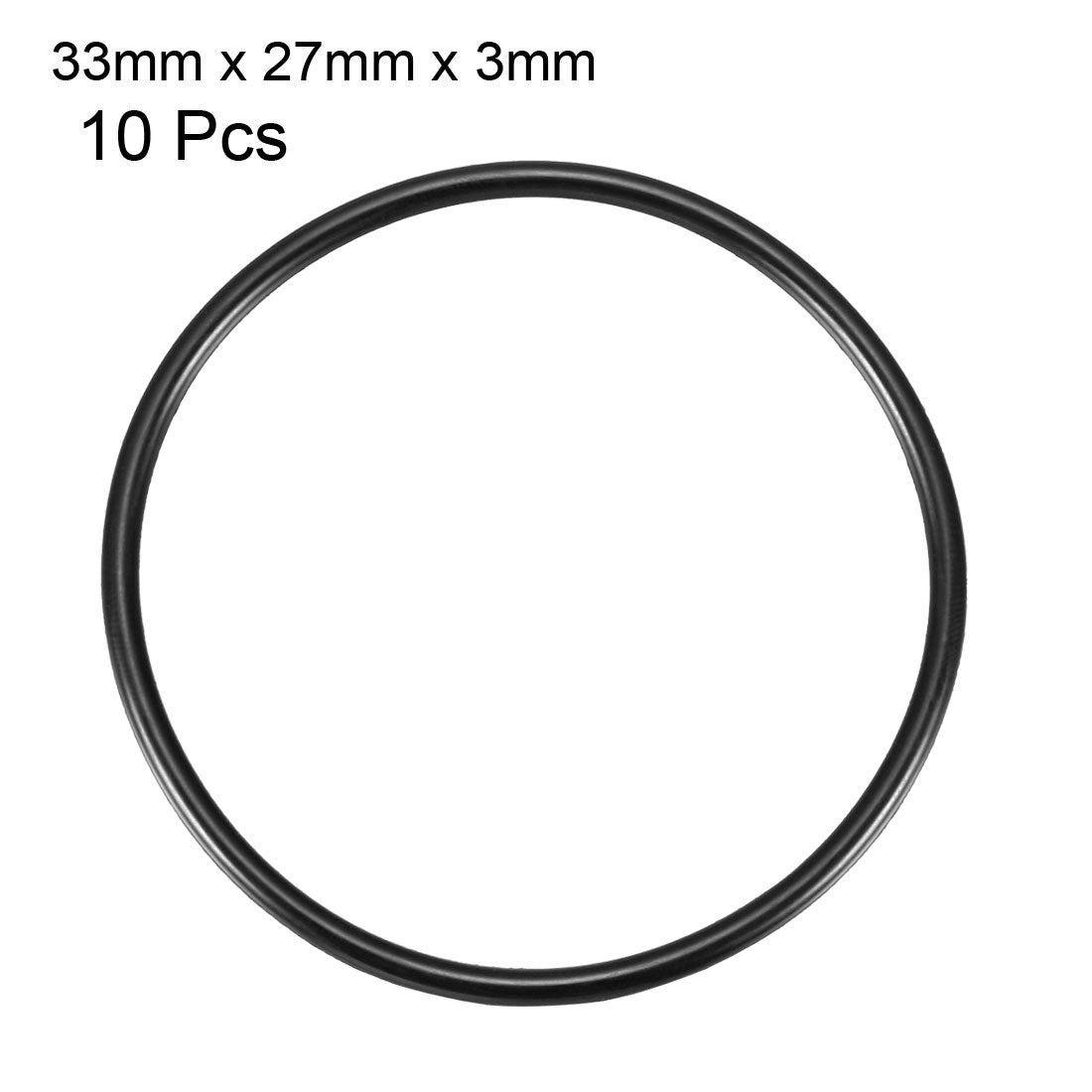 Harfington Nitrile Rubber O-Rings, Metric Buna-N Sealing Gasket Black 10Pcs