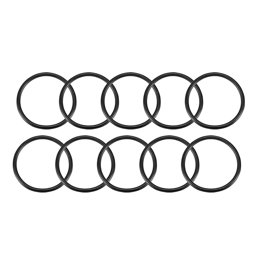 Harfington Nitrile Rubber O-Rings, Metric Buna-N Sealing Gasket Black 10Pcs