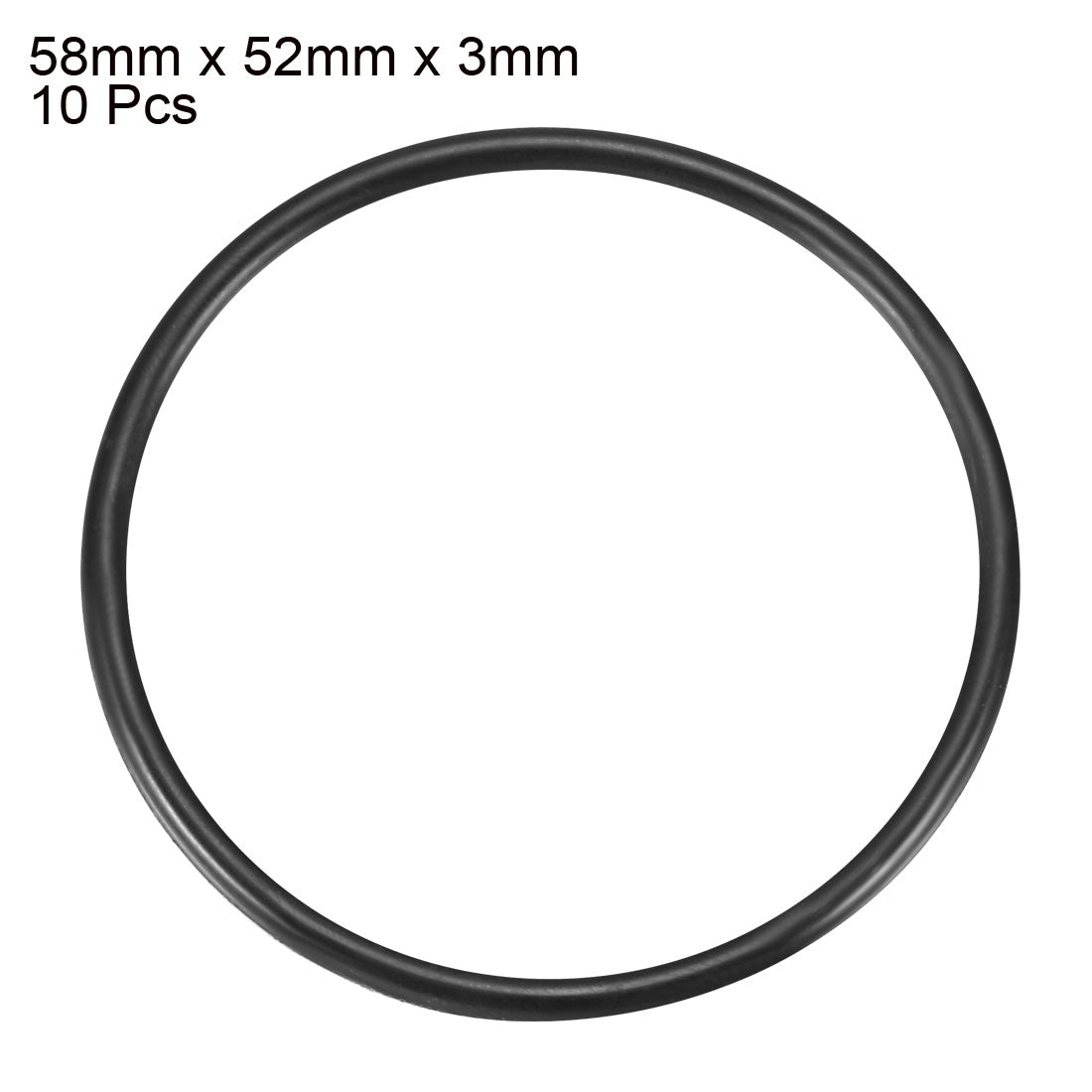 Harfington Nitrile Rubber O-Rings, Metric Buna-N Sealing Gasket Black 10Pcs