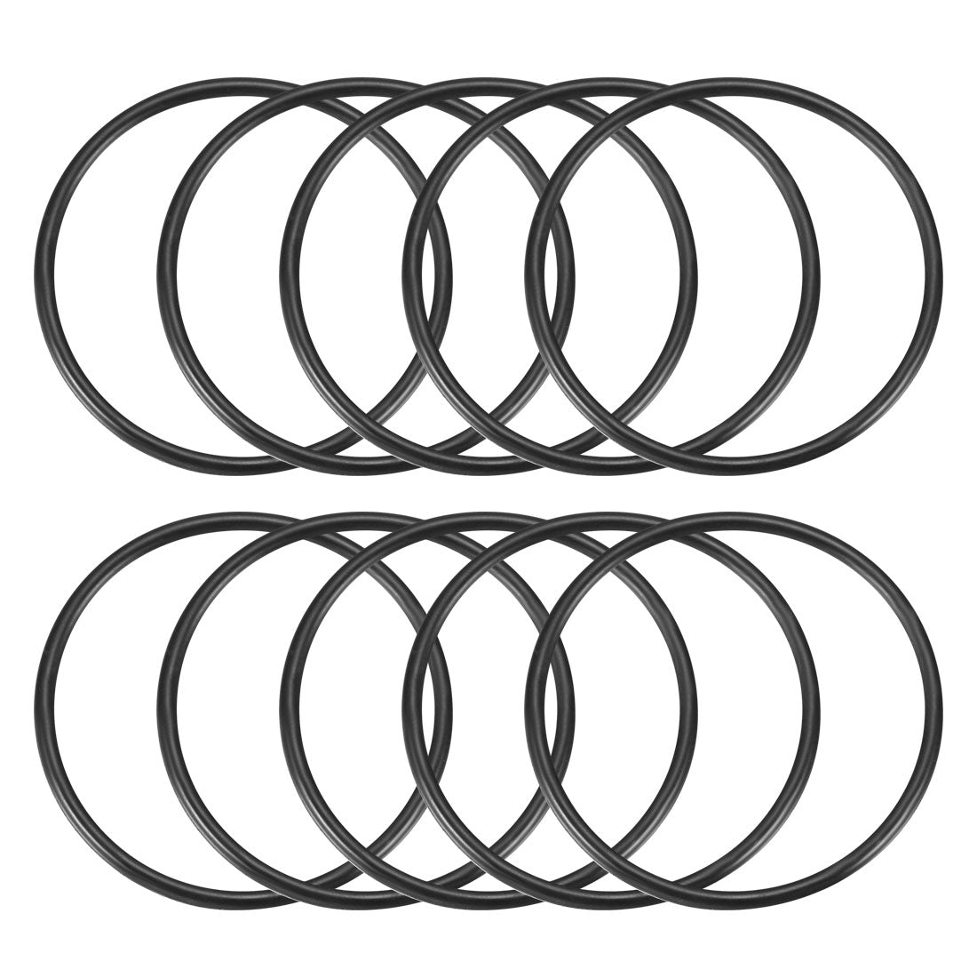 Harfington Nitrile Rubber O-Rings, Metric Buna-N Sealing Gasket Black 10Pcs