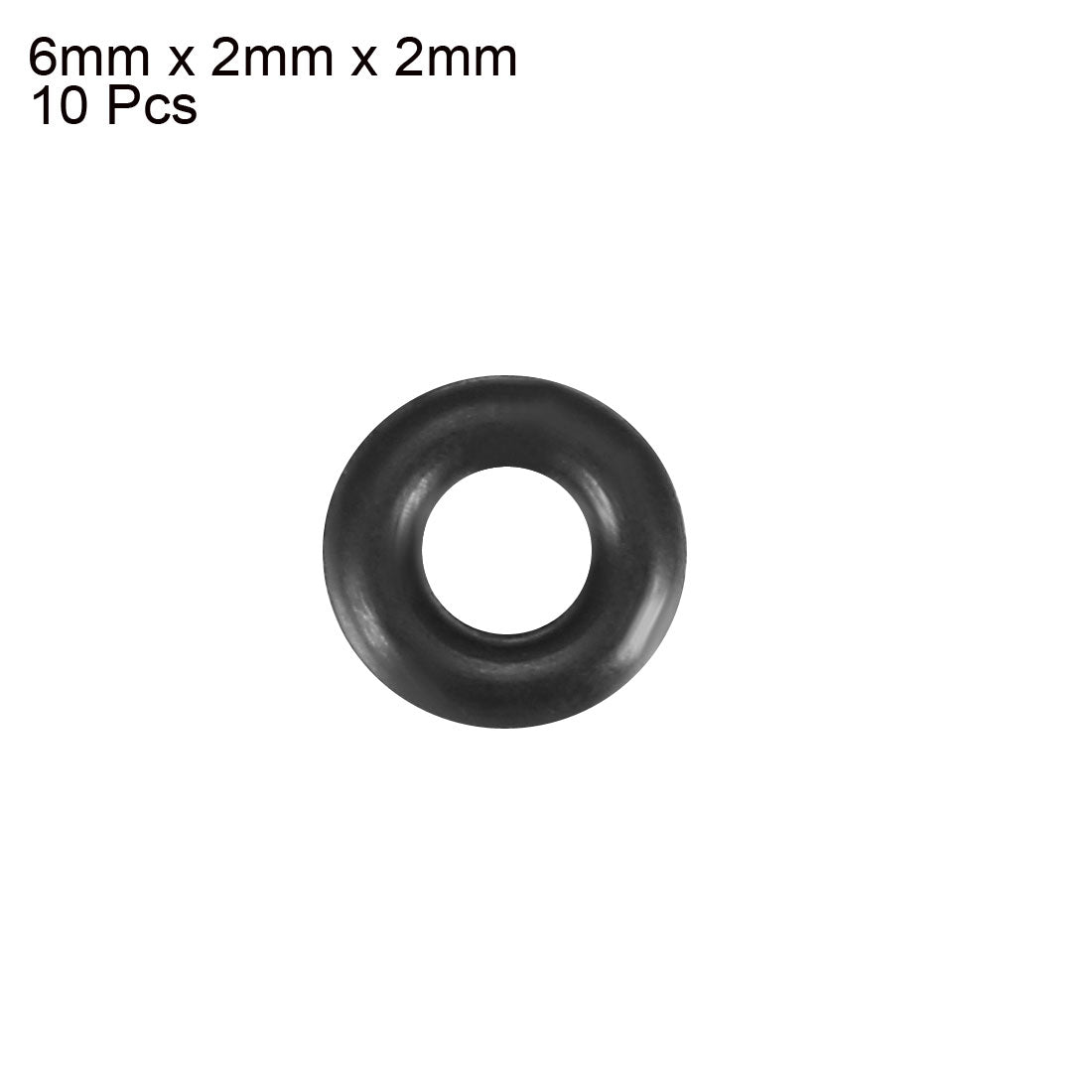 Harfington Nitrile Rubber O-Rings, Metric Buna-N Sealing Gasket Black 10Pcs