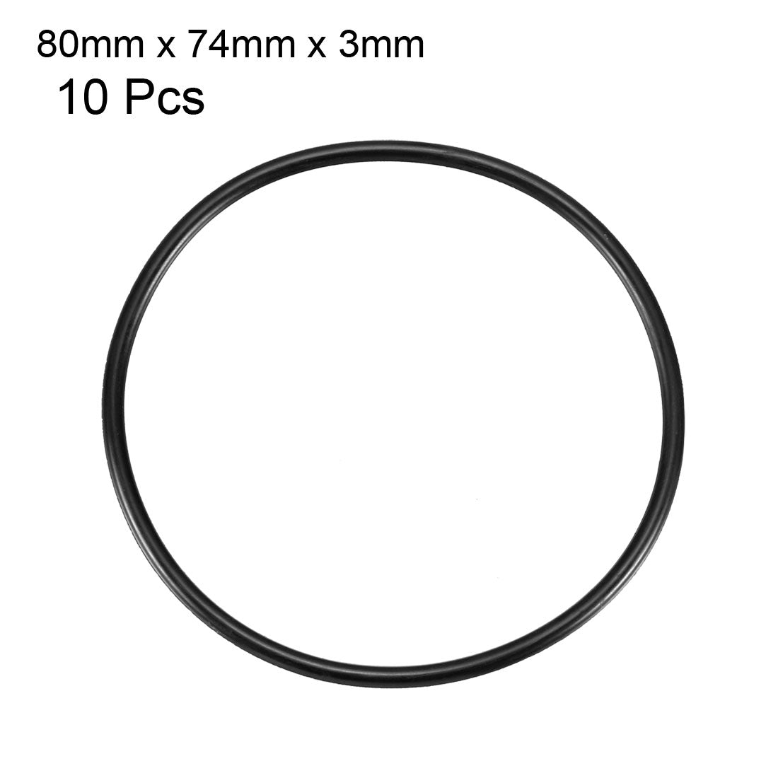 Harfington Nitrile Rubber O-Rings, Metric Buna-N Sealing Gasket Black 10Pcs