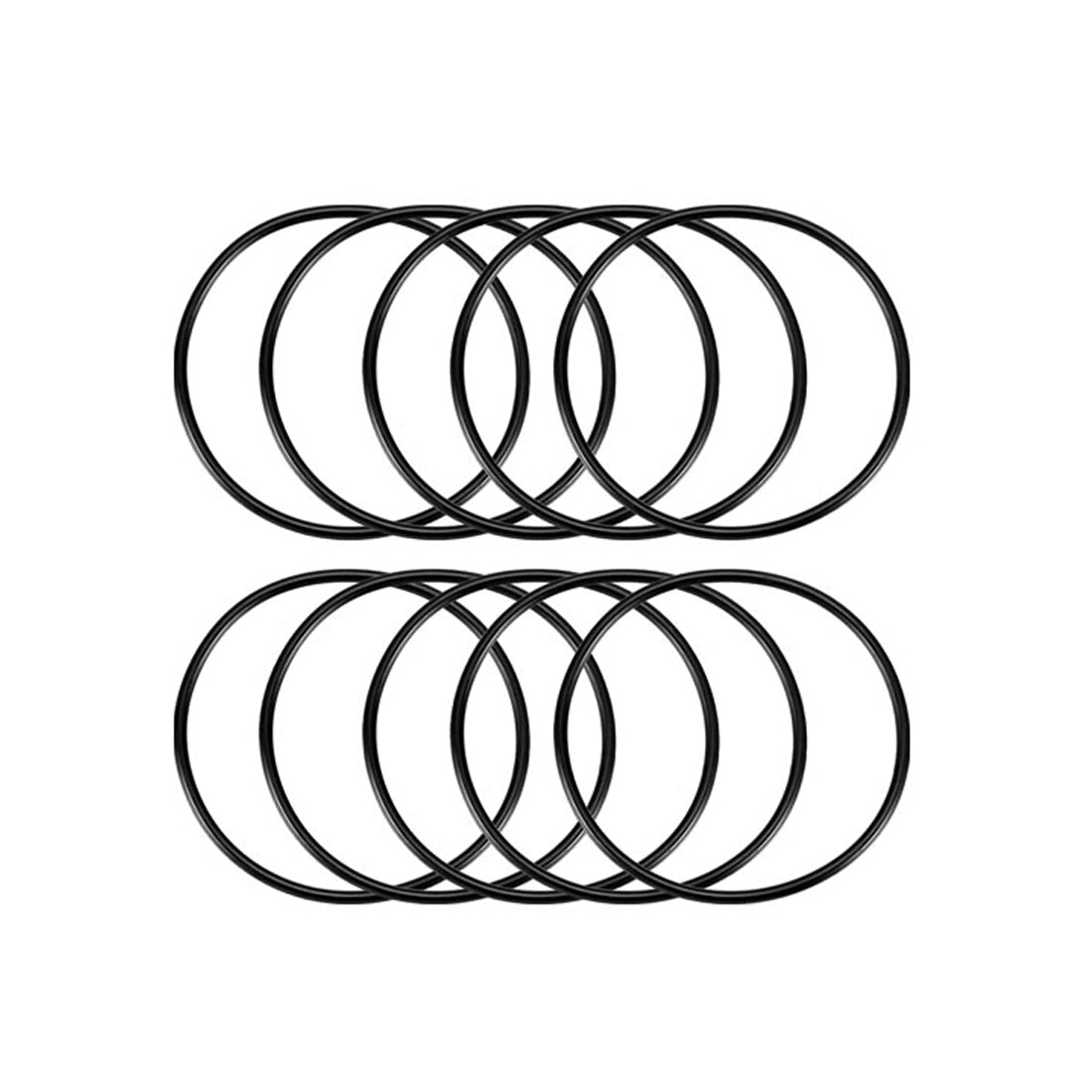Harfington Nitrile Rubber O-Rings, Metric Buna-N Sealing Gasket Black 10Pcs
