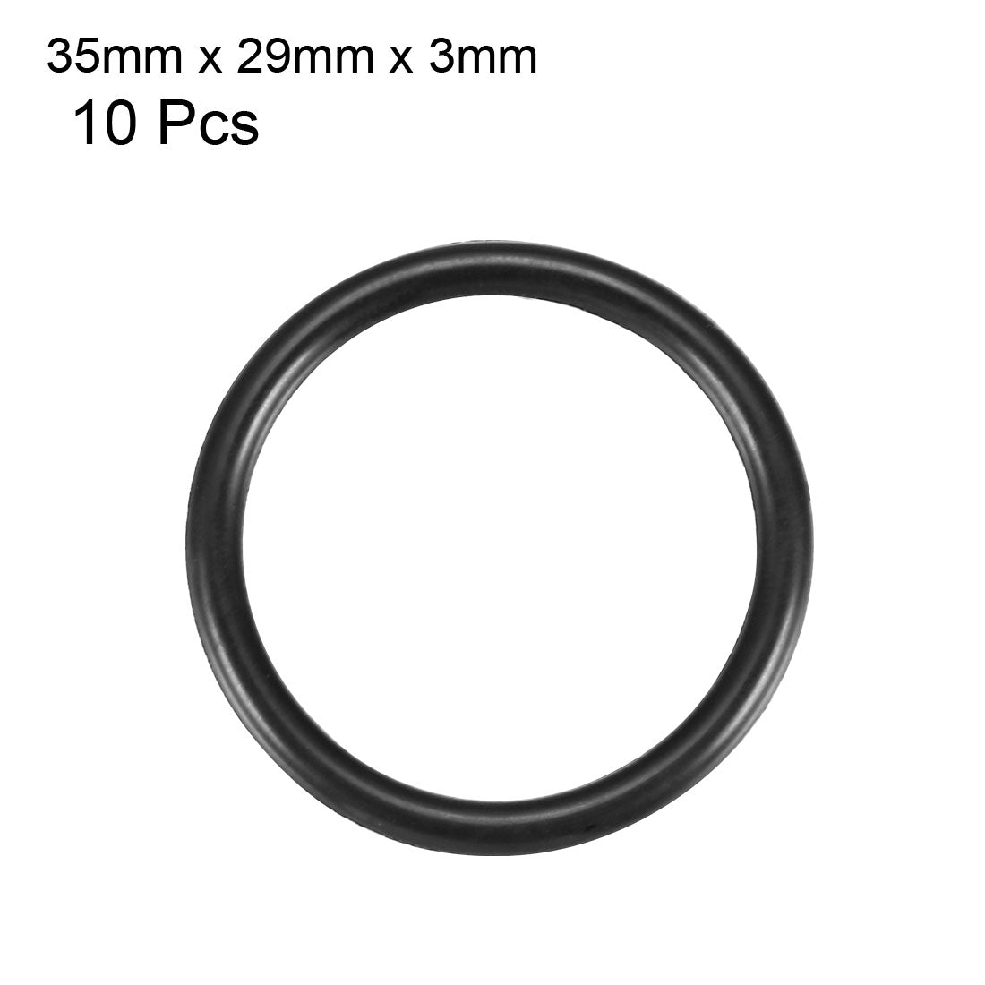 Harfington Nitrile Rubber O-Rings, Metric Buna-N Sealing Gasket Black 10Pcs