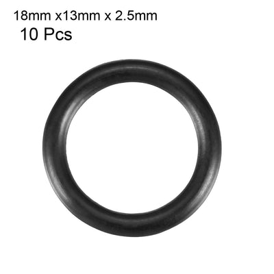 Harfington Nitrile Rubber O-Rings, Metric Buna-N Sealing Gasket Black 10Pcs