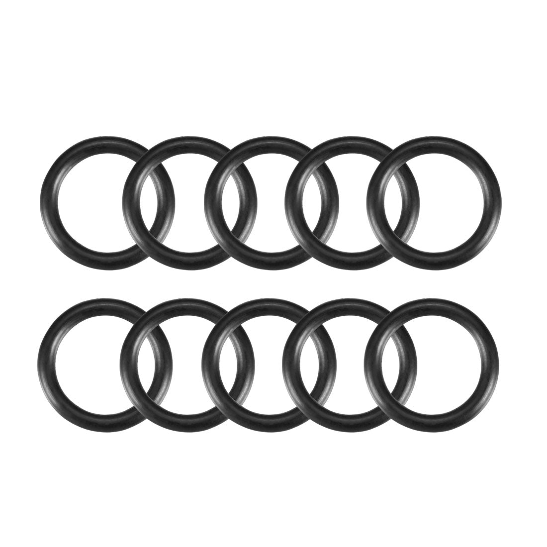 Harfington Nitrile Rubber O-Rings, Metric Buna-N Sealing Gasket Black 10Pcs