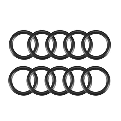 Harfington Nitrile Rubber O-Rings, Metric Buna-N Sealing Gasket Black 10Pcs
