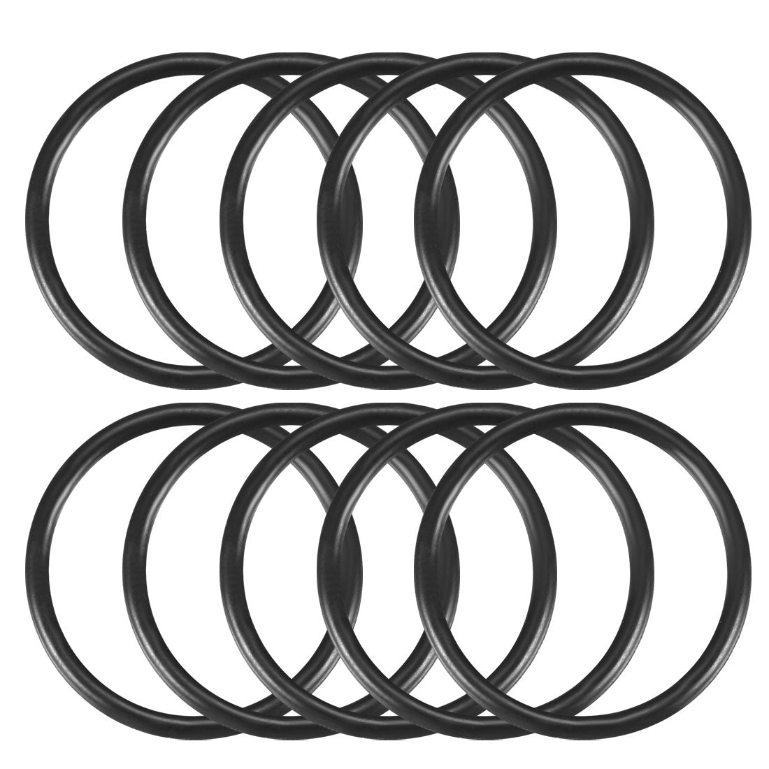 Harfington Nitrile Rubber O-Rings Metric Buna-N Sealing Gasket Black 10Pcs